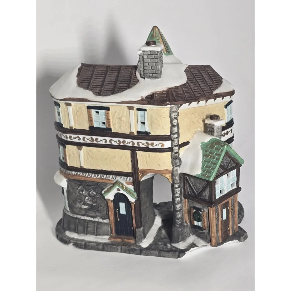 Chipped* Mercuries 1994 Christmas Village Victorian Building Light-Ready Vintage